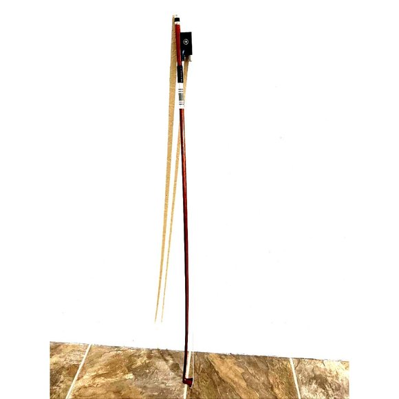 Violin Bow 4/4 Pernambuco Wood Skin With Carbon Fiber Lizard Leather Grip - Picture 9 of 10